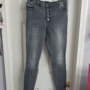 Kut from the Kloth Grey Wash High-Rise Skinny Jeans